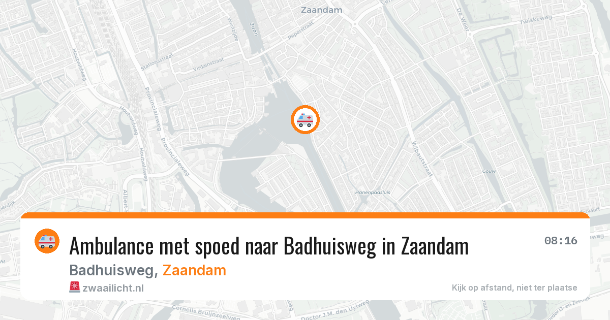 Ambulance met spoed naar Badhuisweg in Zaandam — 6 jul 2026