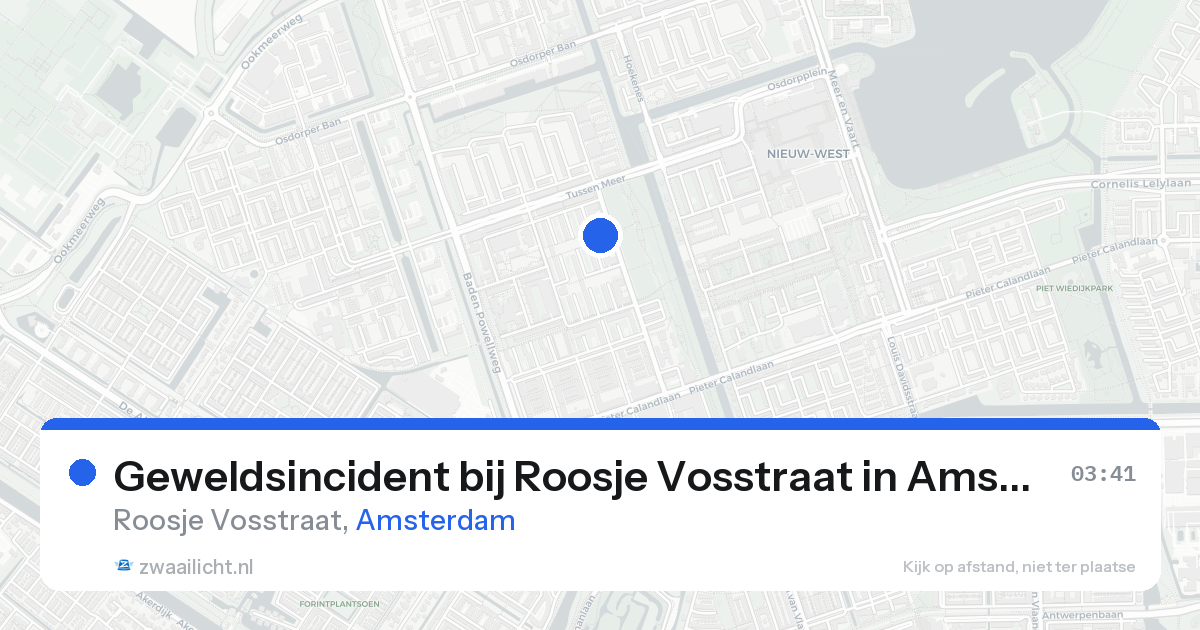 Geweldsincident bij Roosje Vosstraat in Amsterdam — 25 aug 2026