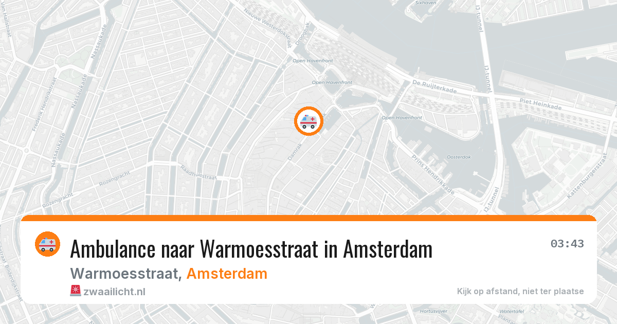Ambulance naar Warmoesstraat in Amsterdam — 8 mrt 2026