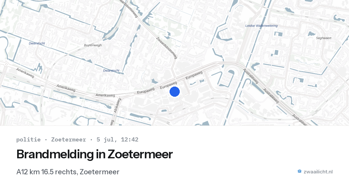Brandmelding in Zoetermeer — 5 jul 2026