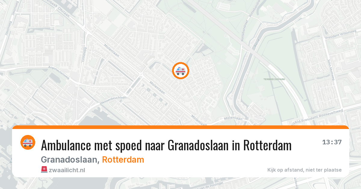 Ambulance met spoed naar Granadoslaan in Rotterdam — 30 jul 2026