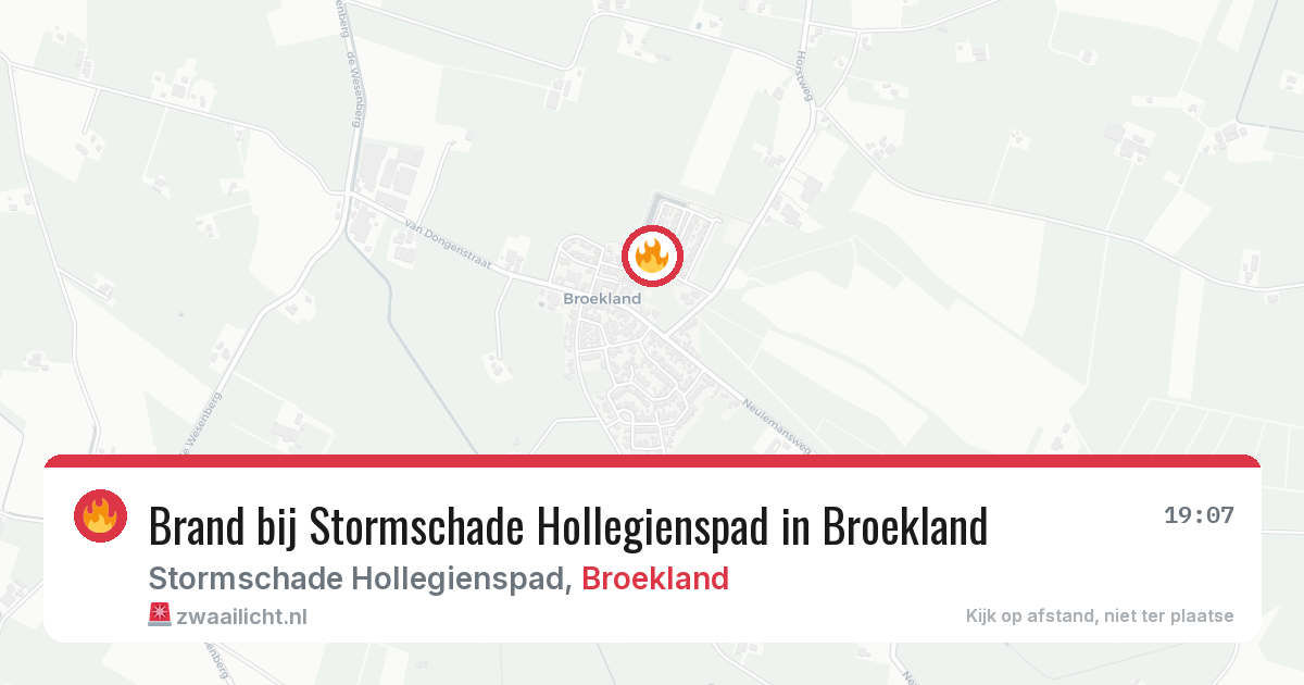 Brand bij Stormschade Hollegienspad in Broekland — 29 mei 2026
