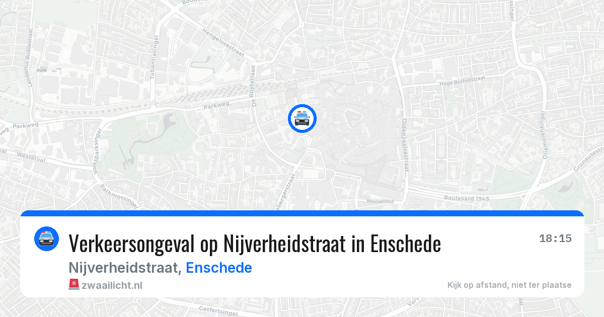 Verkeersongeval op Nijverheidstraat in Enschede — 19 mei 2026