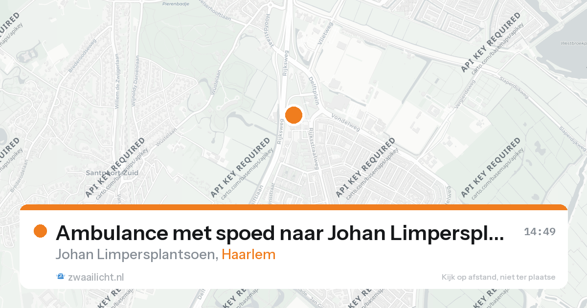 Ambulance met spoed naar Johan Limpersplantsoen in Haarlem — 26 aug 2026