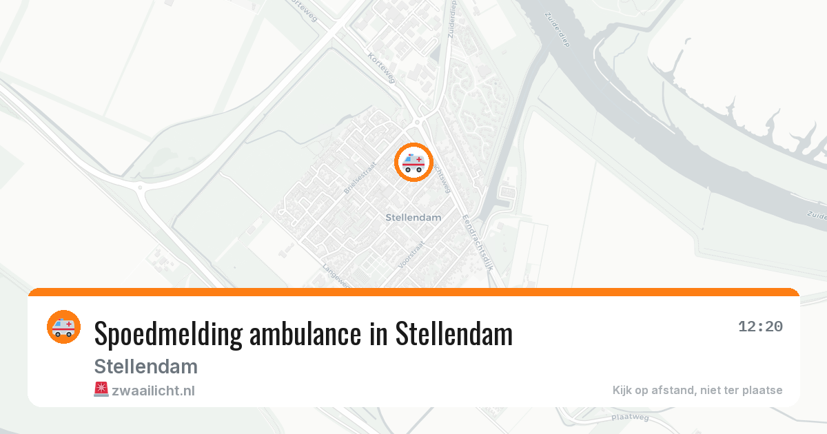 Spoedmelding ambulance in Stellendam — 1 mei 2026