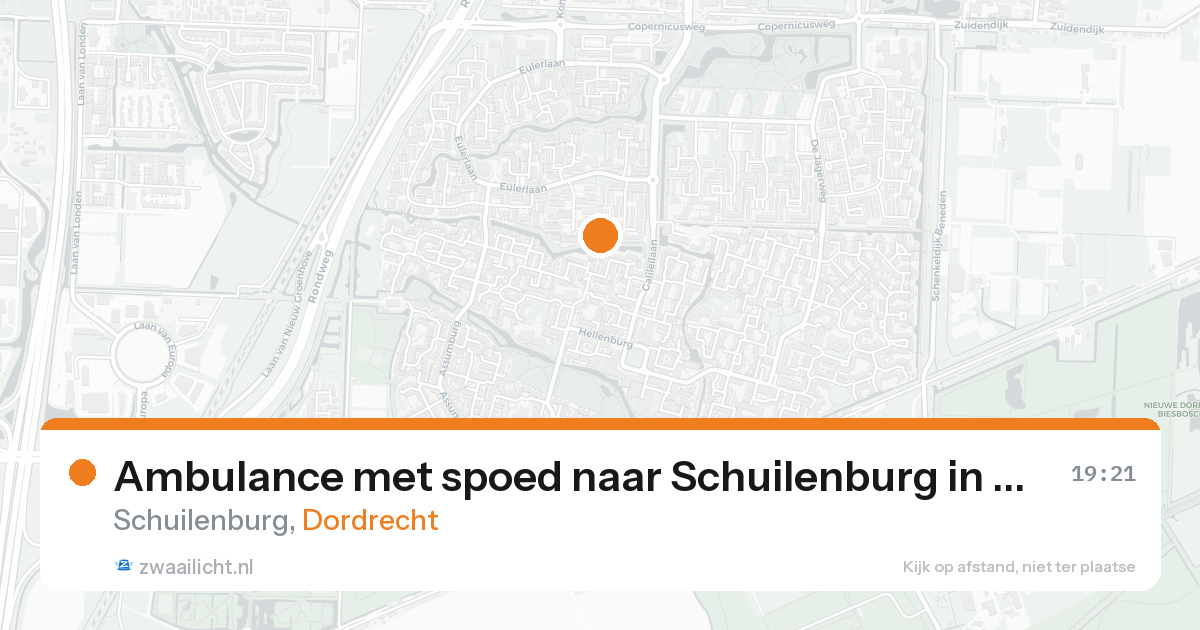 Ambulance met spoed naar Schuilenburg in Dordrecht — 15 aug 2026
