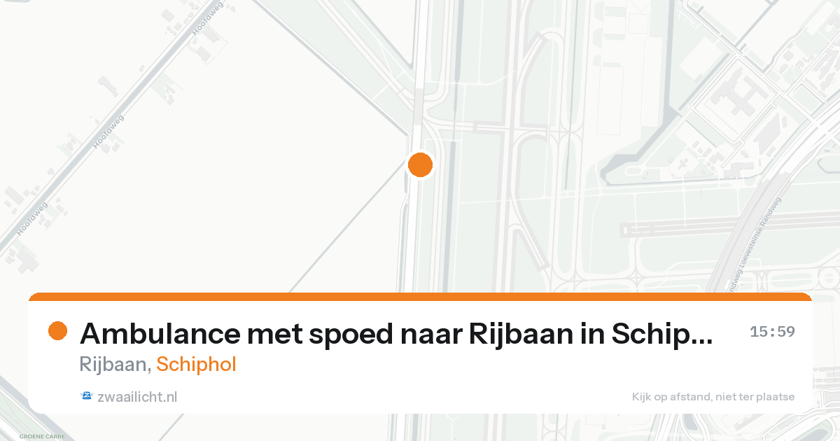 Ambulance met spoed naar Rijbaan in Schiphol — 3 jul 2026