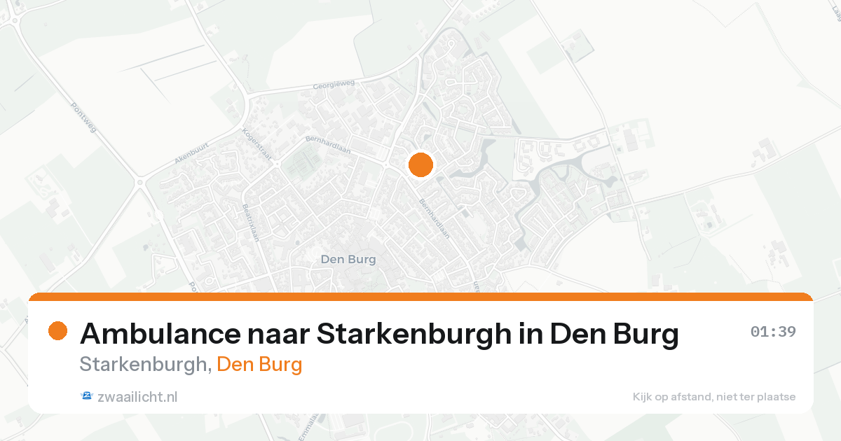 Ambulance naar Starkenburgh in Den Burg — 17 aug 2026