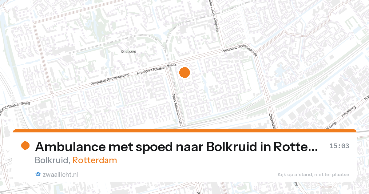 Ambulance met spoed naar Bolkruid in Rotterdam — 28 aug 2026