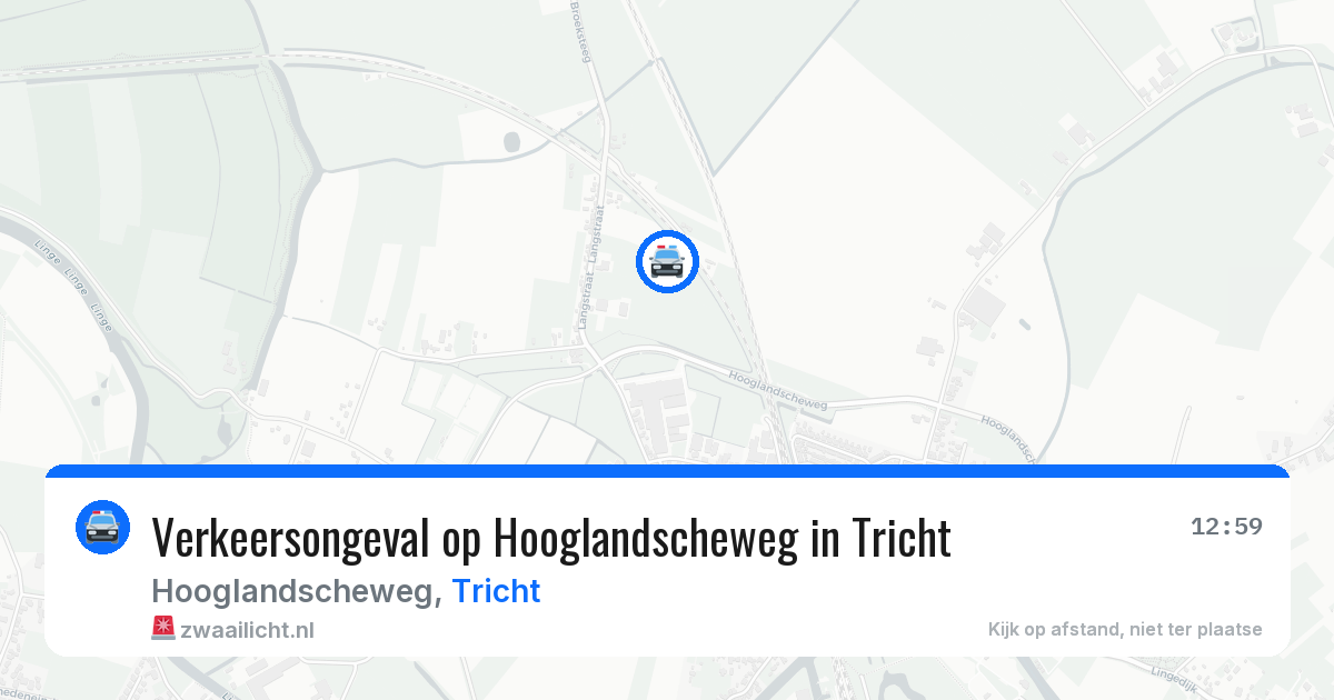 Verkeersongeval op Hooglandscheweg in Tricht — 16 feb 2026