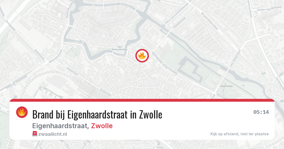 Brand bij Eigenhaardstraat in Zwolle — 4 mei 2026