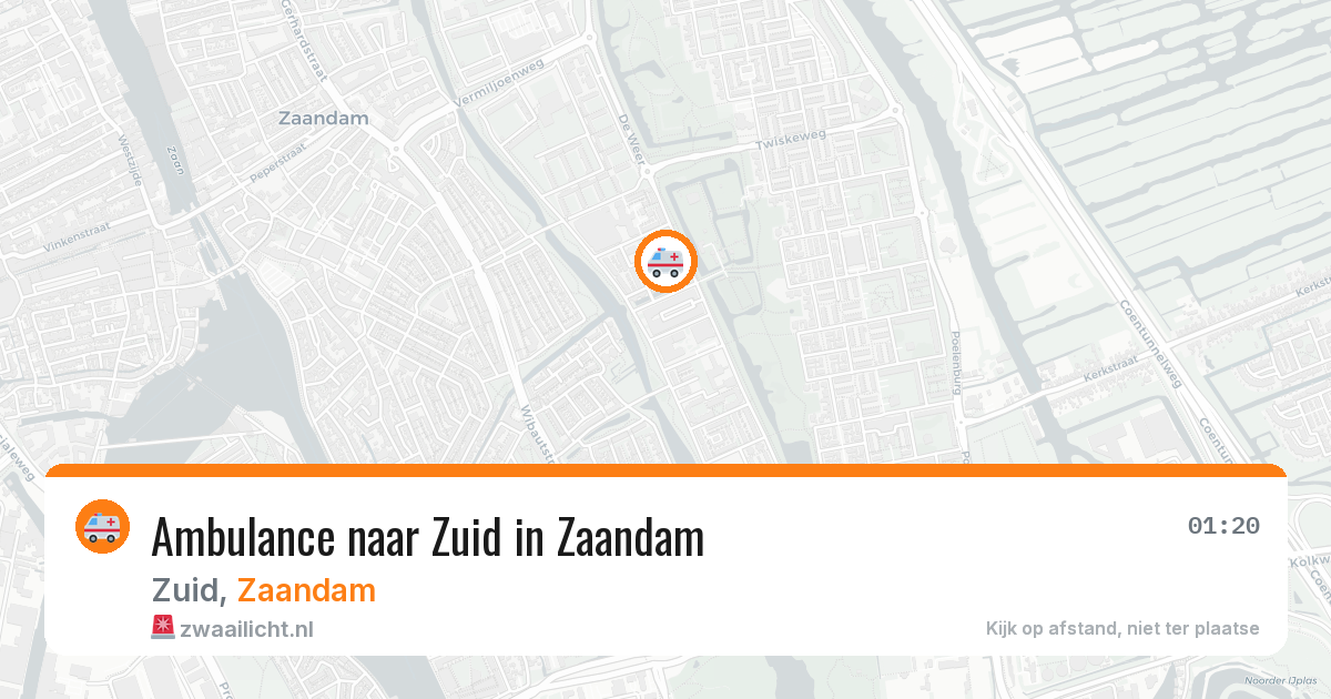 Ambulance naar Zuid in Zaandam — 24 mei 2026