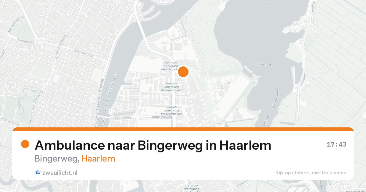 Ambulance naar Bingerweg in Haarlem — 24 aug 2026