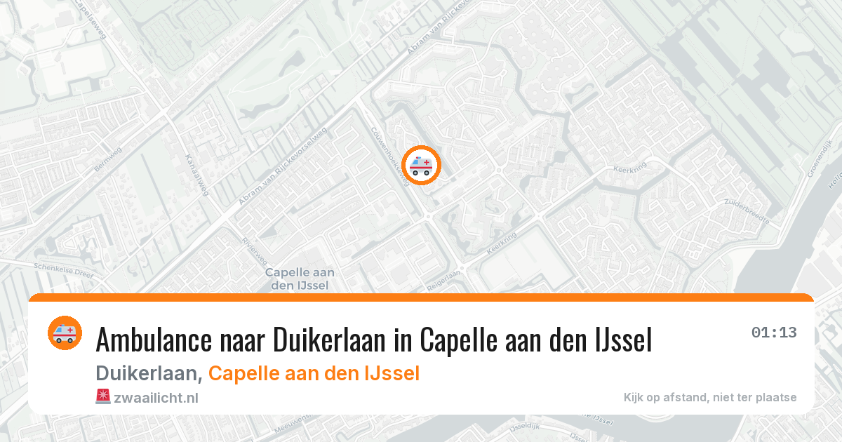 Ambulance naar Duikerlaan in Capelle aan den IJssel — 3 mei 2026