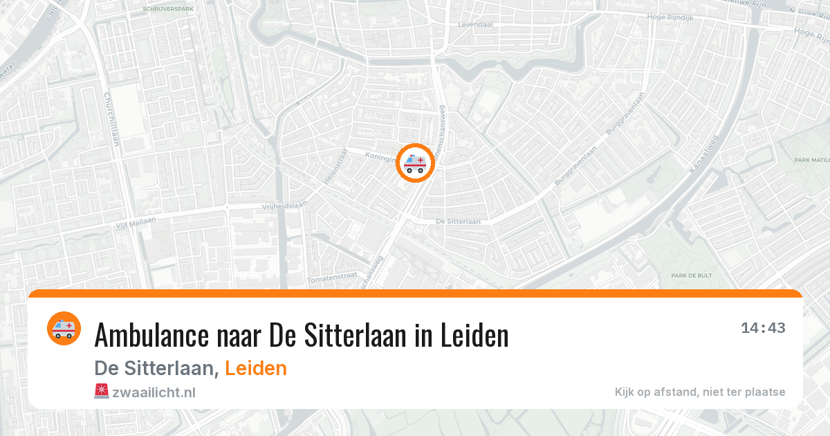 Ambulance naar De Sitterlaan in Leiden — 24 mei 2026
