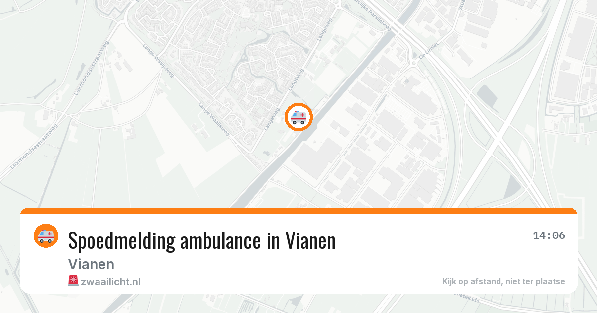 Spoedmelding ambulance in Vianen — 12 aug 2026