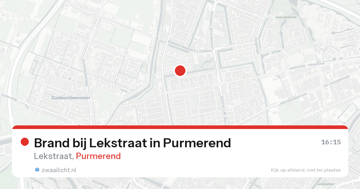 Brand bij Lekstraat in Purmerend — 10 jun 2026