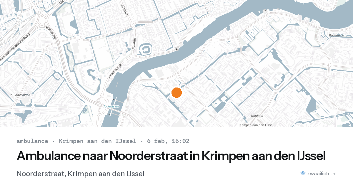 Ambulance naar Noorderstraat in Krimpen aan den IJssel — 6 feb 2026