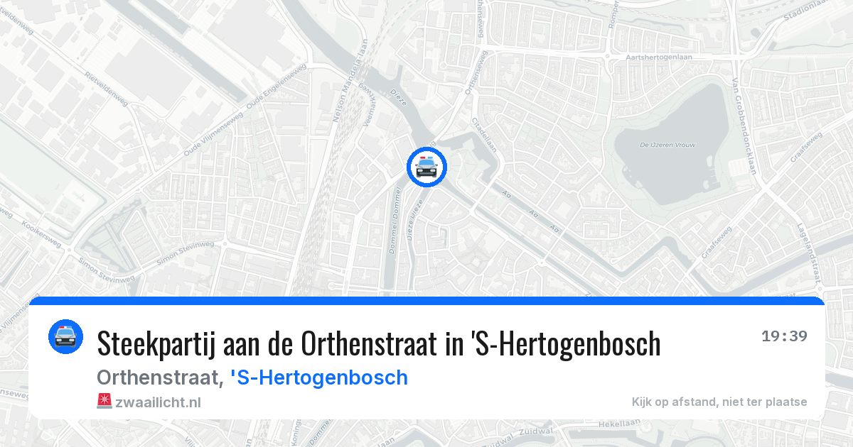 Steekpartij aan de Orthenstraat in 'S-Hertogenbosch — 9 mei 2026