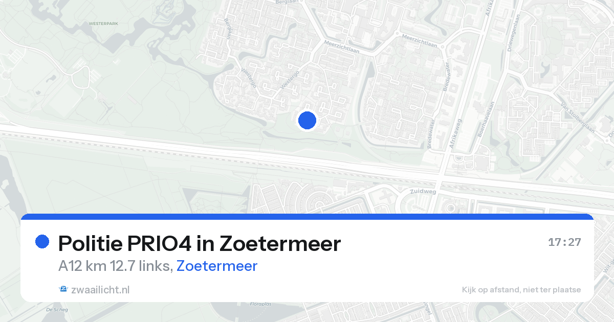 Politie PRIO4 in Zoetermeer — 18 aug 2026 | 🚨 Zwaailicht.nl