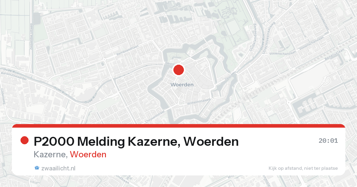 P2000 Melding Kazerne, Woerden — 18 aug 2026