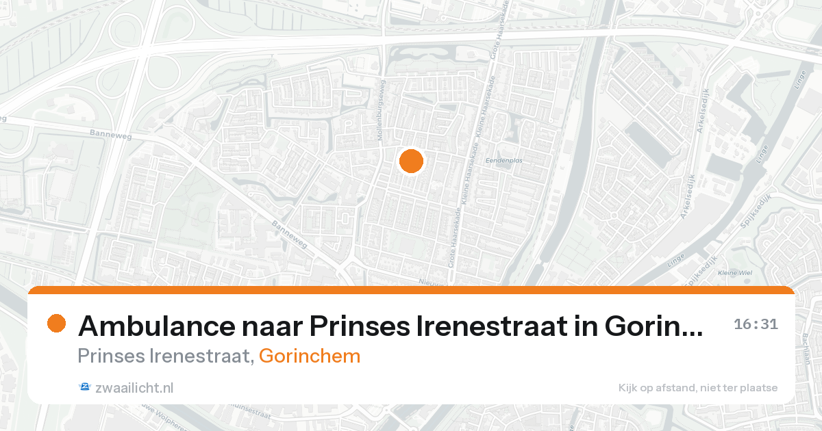Ambulance naar Prinses Irenestraat in Gorinchem — 21 aug 2026