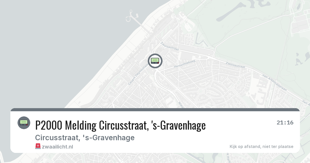 P2000 Melding Circusstraat, 's-Gravenhage — 17 apr 2026