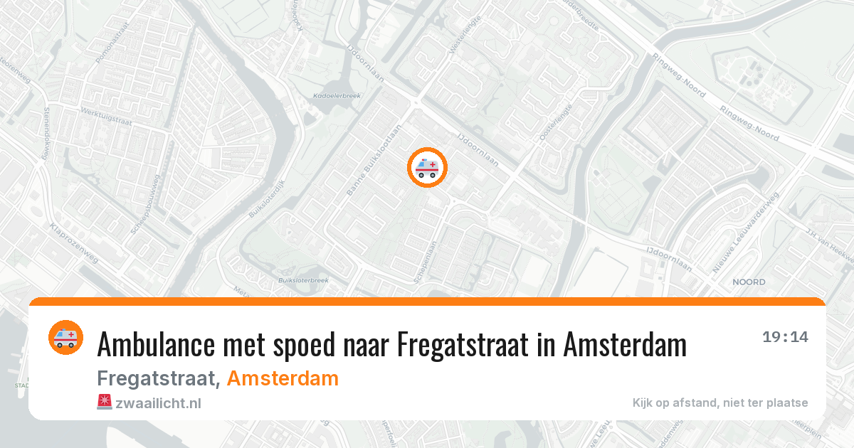 Ambulance met spoed naar Fregatstraat in Amsterdam — 19 mrt 2026