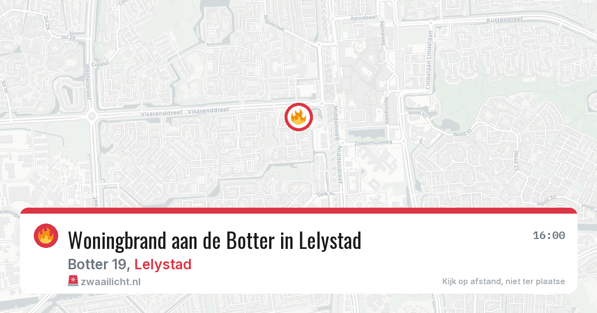 Woningbrand aan de Botter in Lelystad — 17 feb 2026