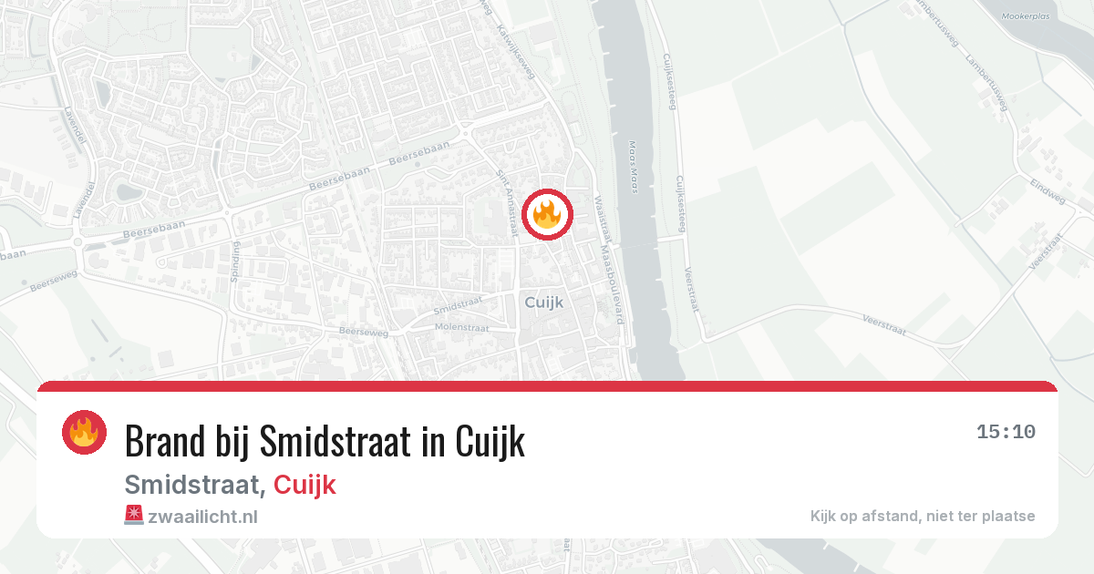 Brand bij Smidstraat in Cuijk — 26 jun 2026