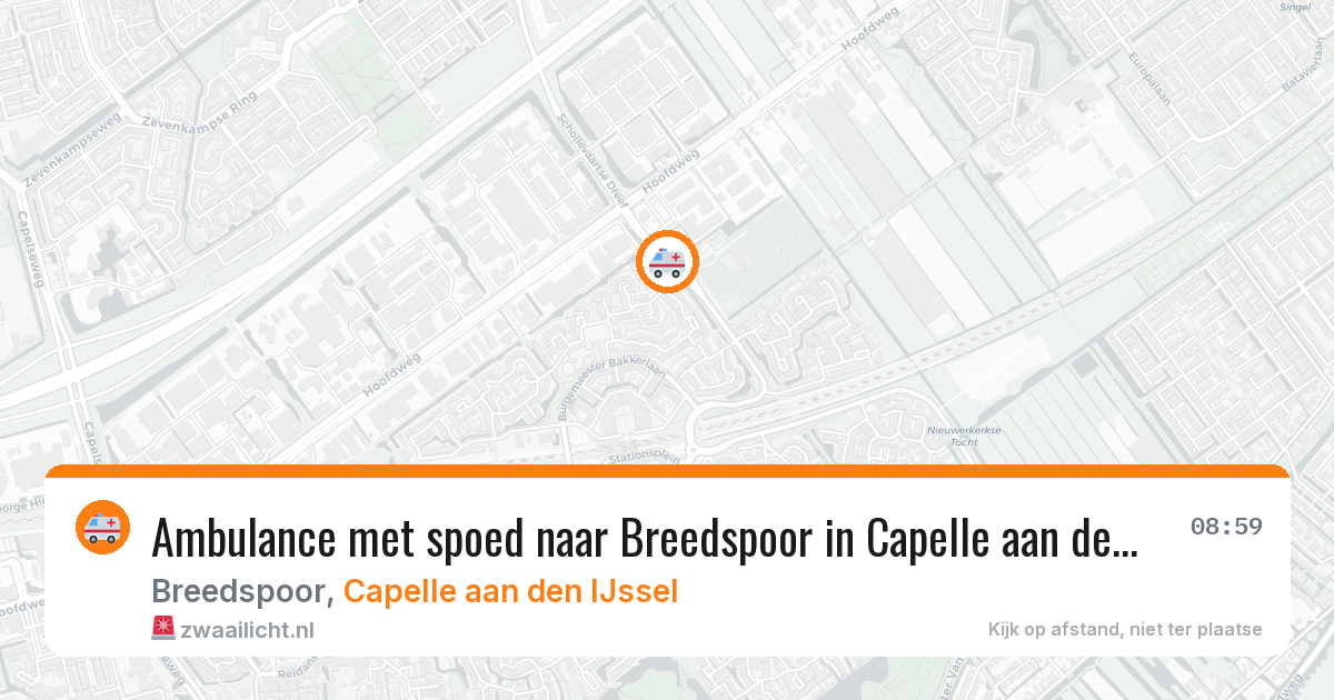 Ambulance met spoed naar Breedspoor in Capelle aan den IJssel — 5 jun 2026
