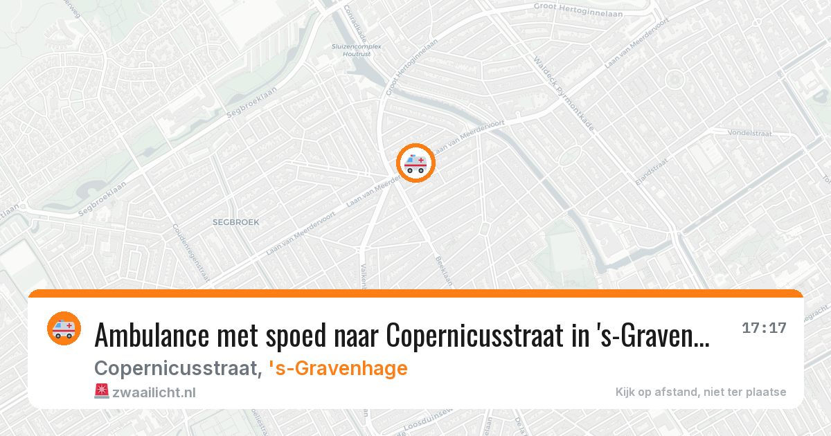 Ambulance met spoed naar Copernicusstraat in 's-Gravenhage — 11 jul 2026