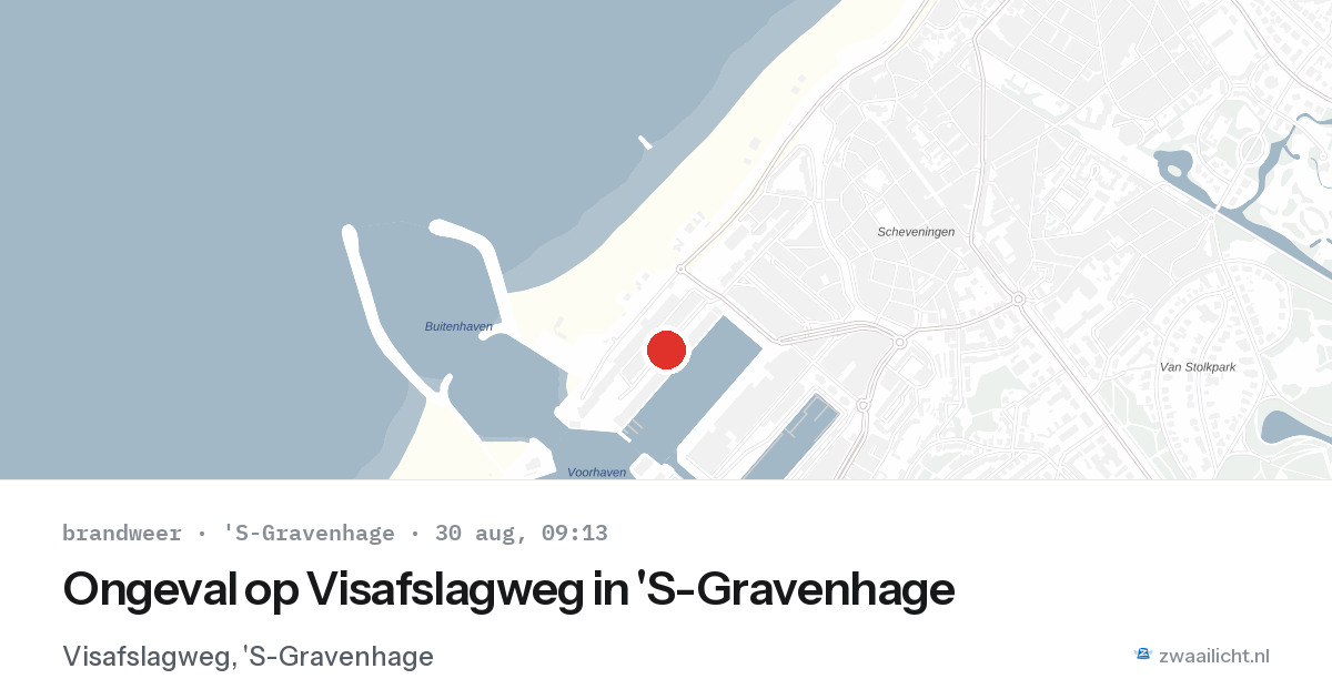 Ongeval op Visafslagweg in 'S-Gravenhage — 30 aug 2026