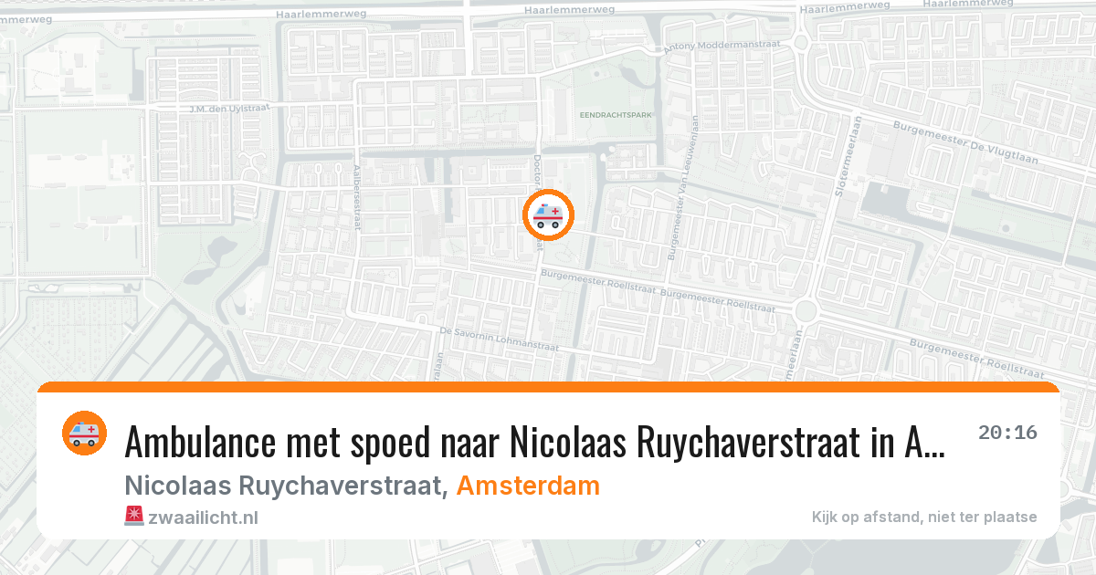 Ambulance met spoed naar Nicolaas Ruychaverstraat in Amsterdam — 12 mei 2026