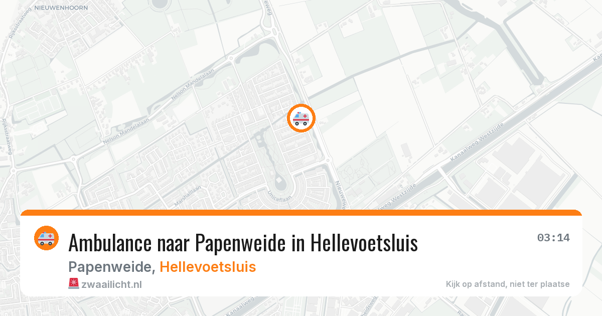 Ambulance naar Papenweide in Hellevoetsluis — 27 mei 2026