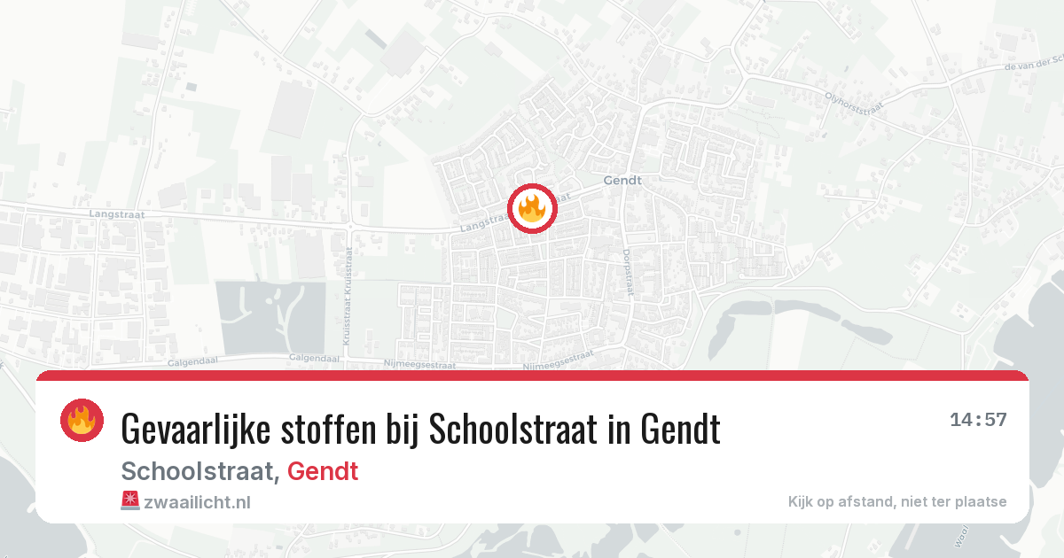 Gevaarlijke stoffen bij Schoolstraat in Gendt — 2 mrt 2026