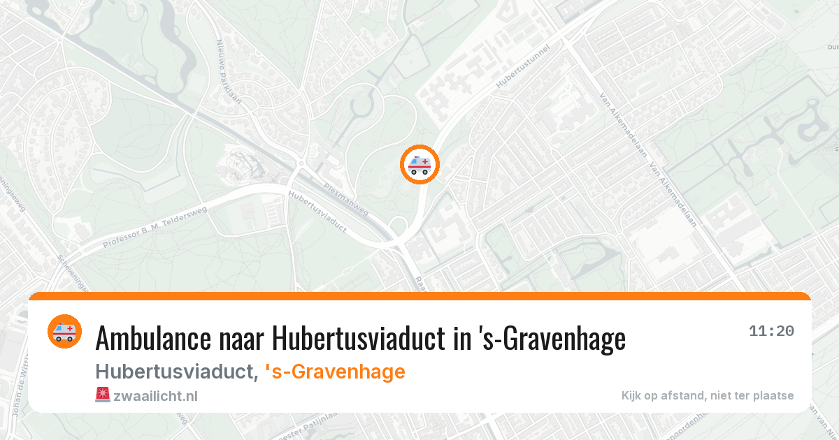 Ambulance naar Hubertusviaduct in 's-Gravenhage — 29 jun 2026
