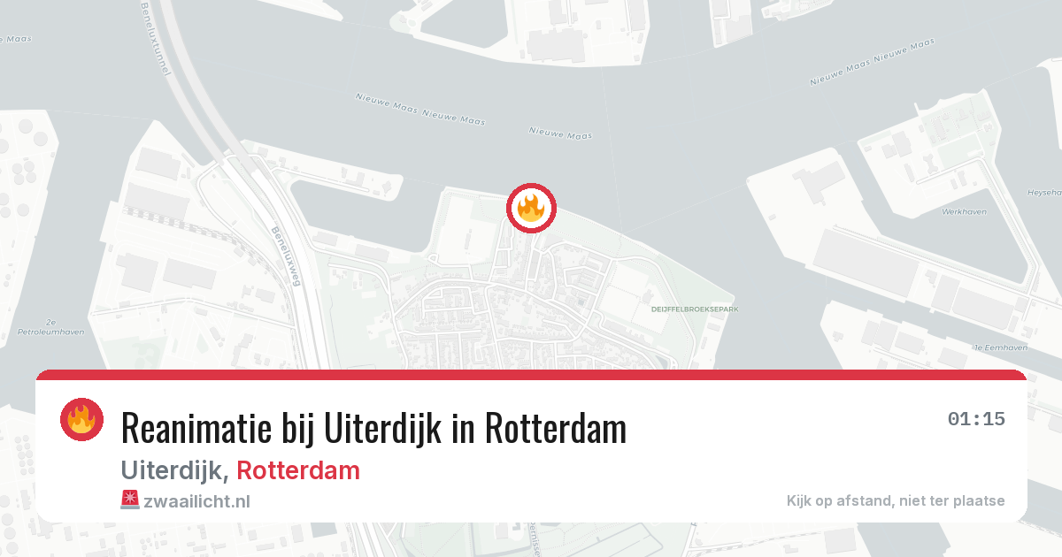 Reanimatie bij Uiterdijk in Rotterdam — 14 mrt 2026