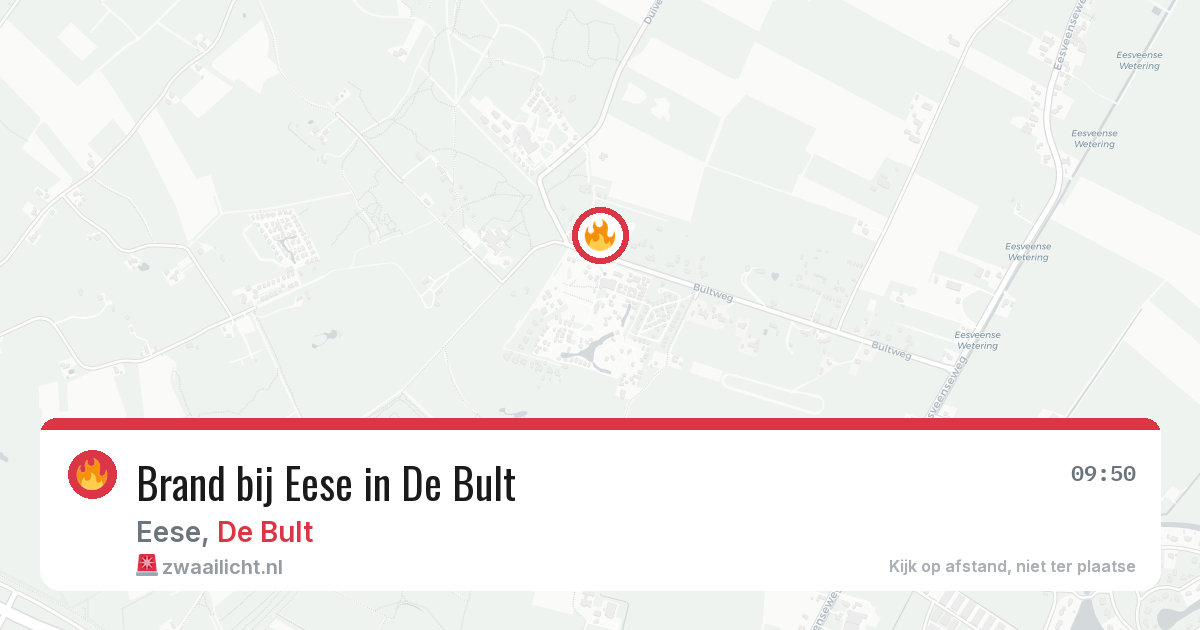 Brand bij Eese in De Bult — 21 jun 2026