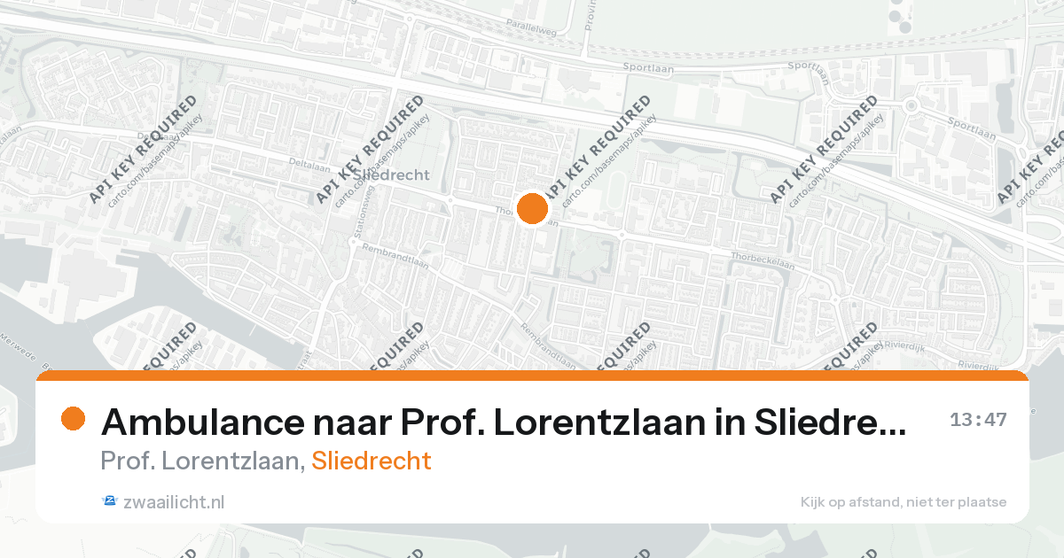 Ambulance naar Prof. Lorentzlaan in Sliedrecht — 26 aug 2026