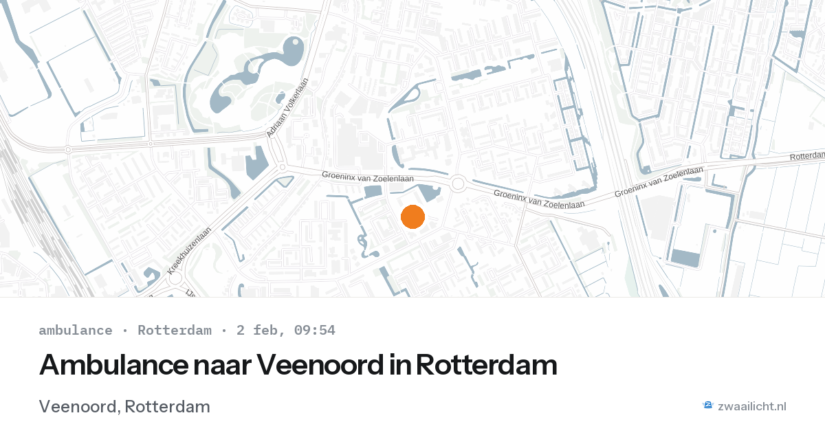 Ambulance naar Veenoord in Rotterdam — 2 feb 2026