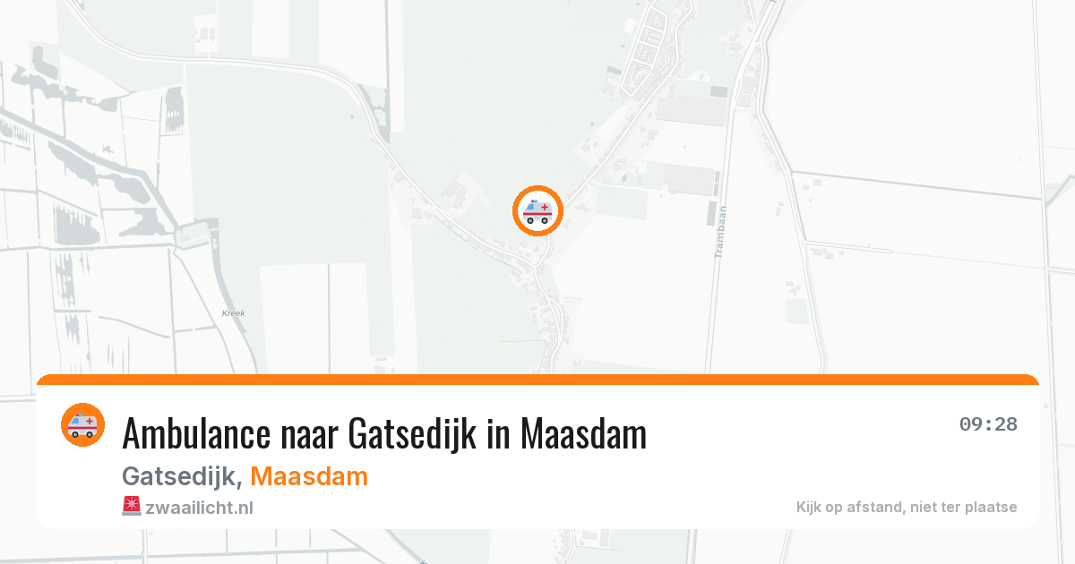 Ambulance naar Gatsedijk in Maasdam — 26 jun 2026