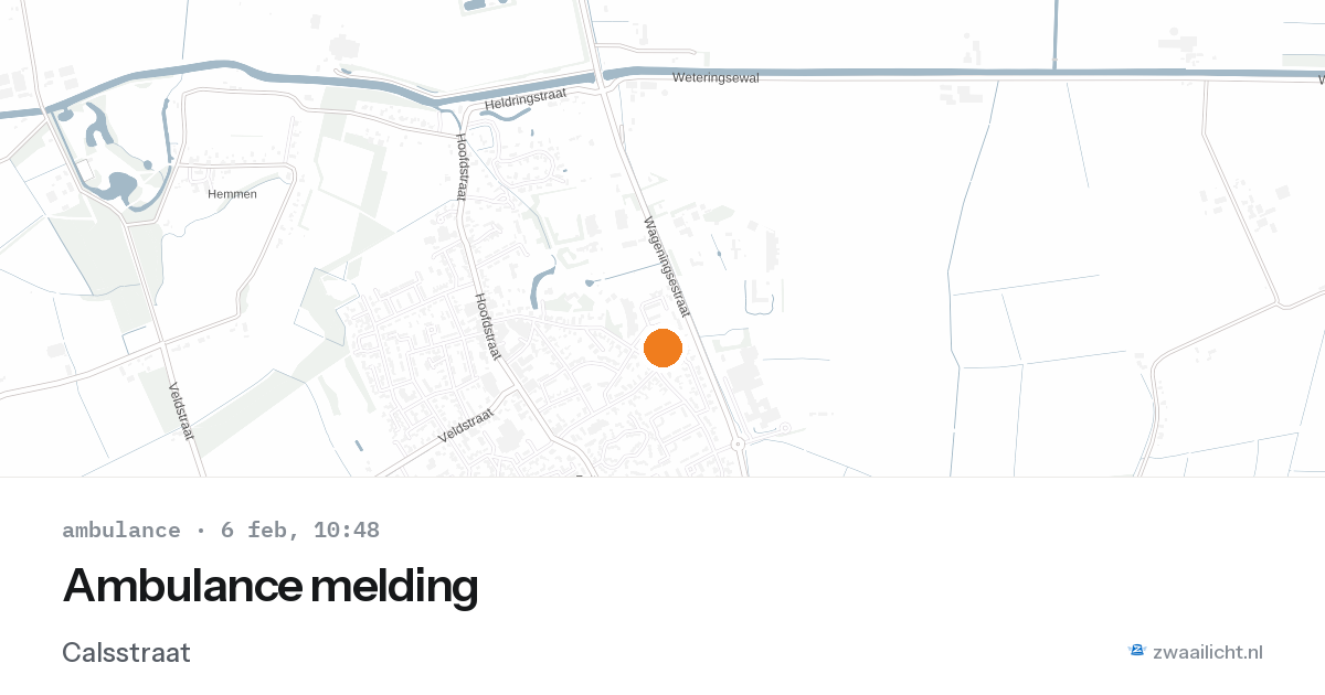 Ambulance melding — 6 feb 2026