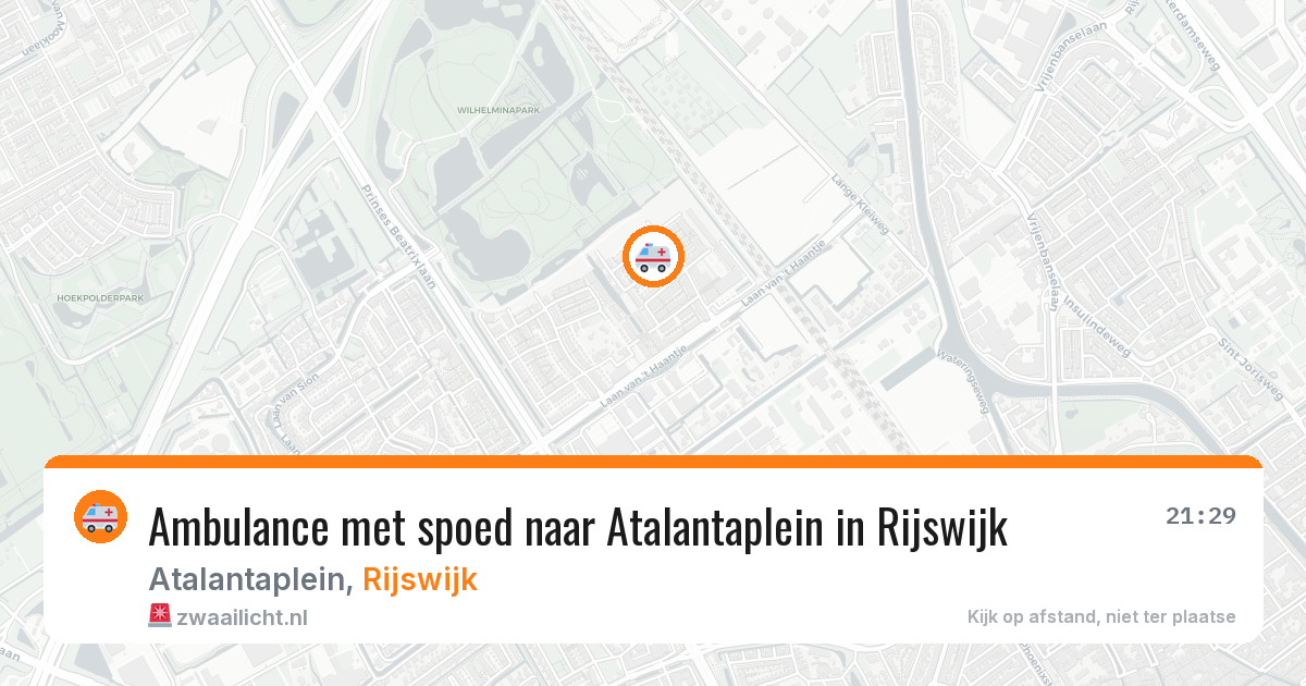 Ambulance met spoed naar Atalantaplein in Rijswijk — 19 mei 2026