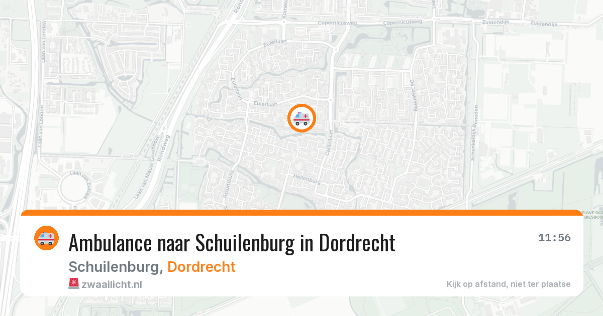 Ambulance naar Schuilenburg in Dordrecht — 1 aug 2026