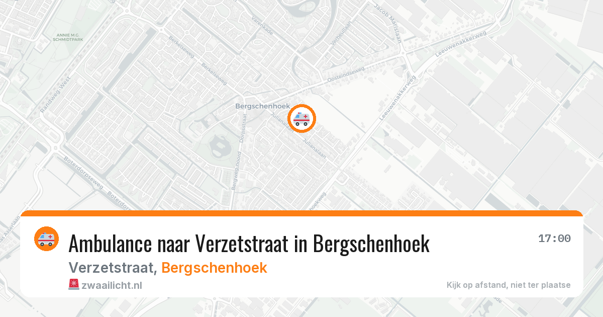 Ambulance naar Verzetstraat in Bergschenhoek — 30 jun 2026