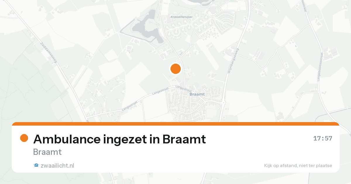Ambulance ingezet in Braamt — 21 aug 2026