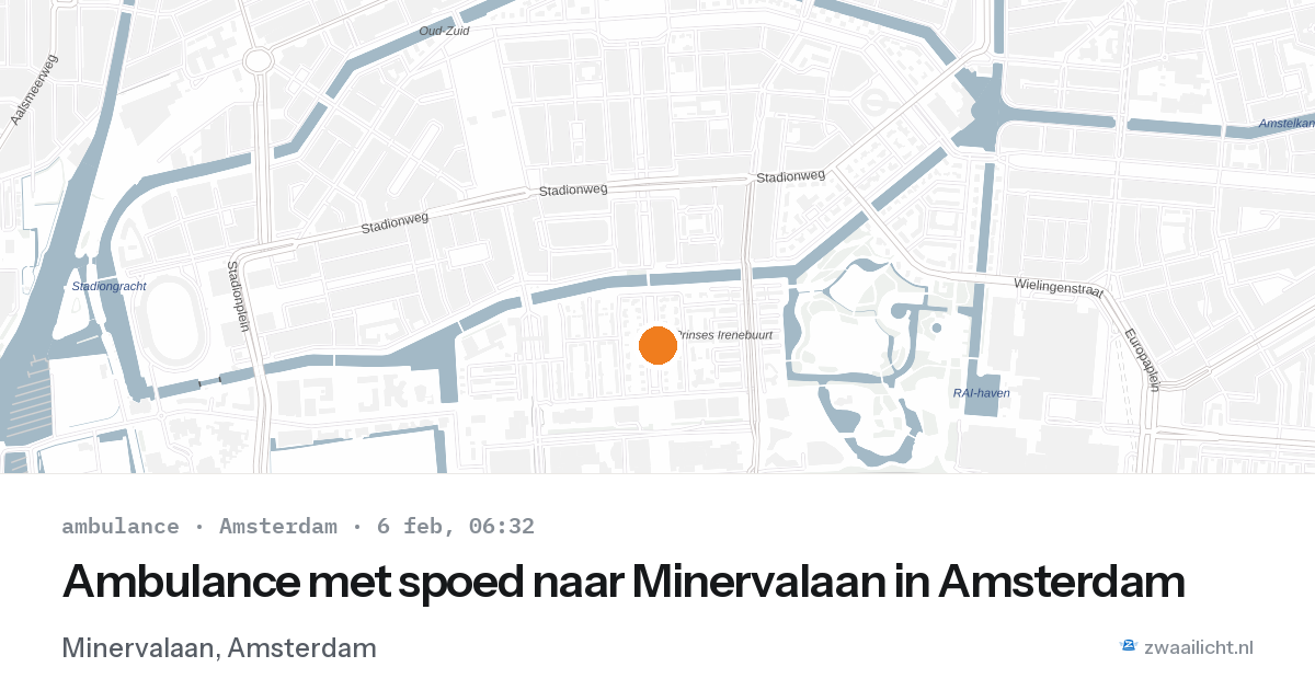 Ambulance met spoed naar Minervalaan in Amsterdam — 6 feb 2026