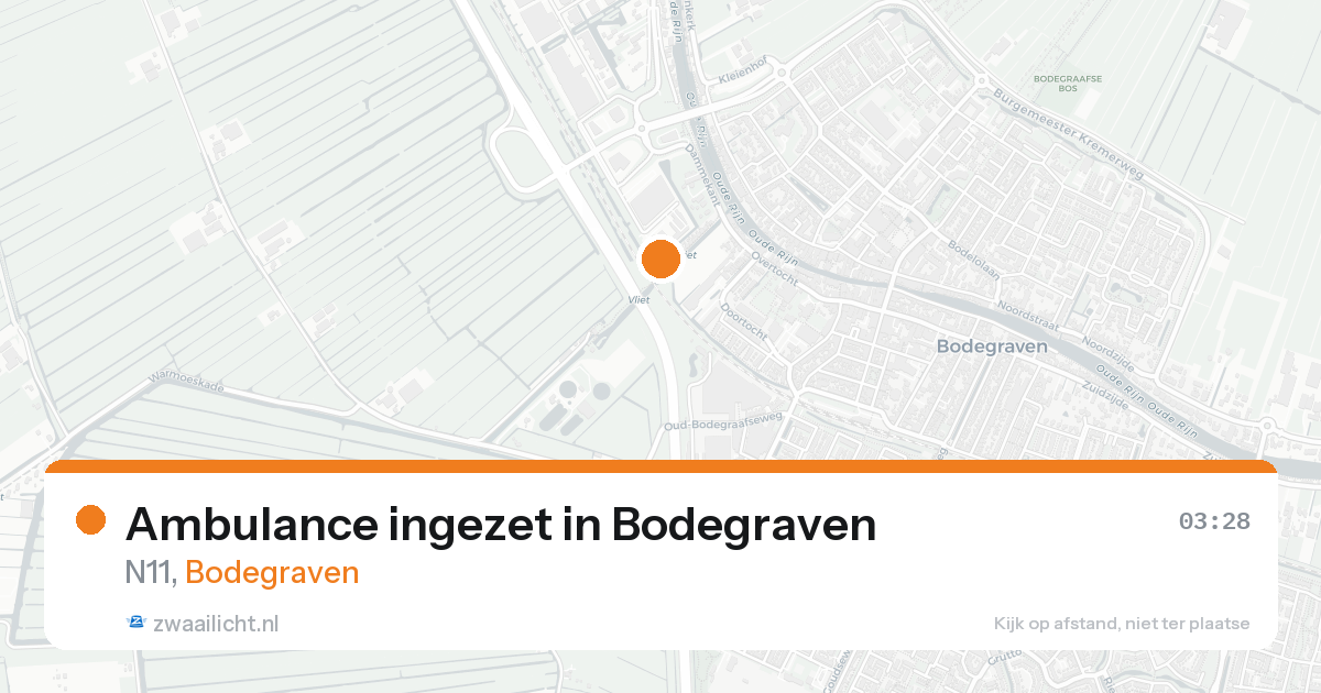 Ambulance ingezet in Bodegraven — 16 aug 2026
