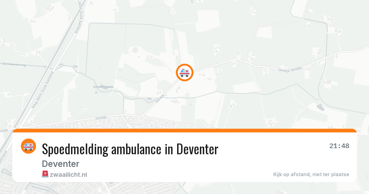 Spoedmelding ambulance in Deventer — 21 apr 2026